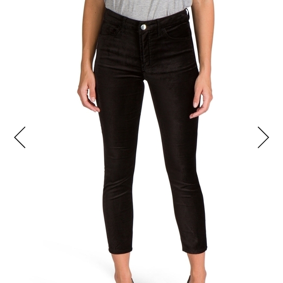 7 for all mankind black sueded skinny pants size 28 NWT - Picture 1 of 7